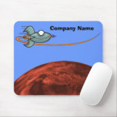 Tapis De Souris Cartoon Space Ship Alien Planet (Avec souris)