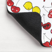 Tapis De Souris Cartoon Stylisé Funny Cheeky Red Cherries Motif (Coin)
