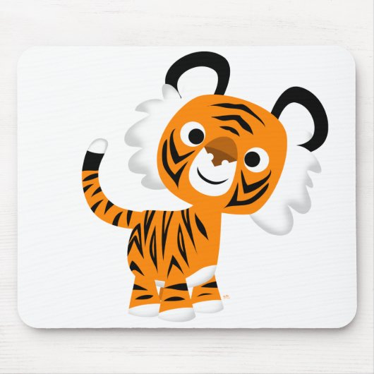 Tapis De Souris Cartoon très curieux Tiger Mousepad (Devant)