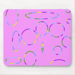Tapis De Souris Cartouche de souris Cercles roses