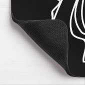 Tapis De Souris Cartouche de souris en noir et blanc personnalisée (Coin)