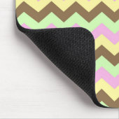 Tapis De Souris Cartouche zigzie (verte, rose, jaune et marron) (Coin)