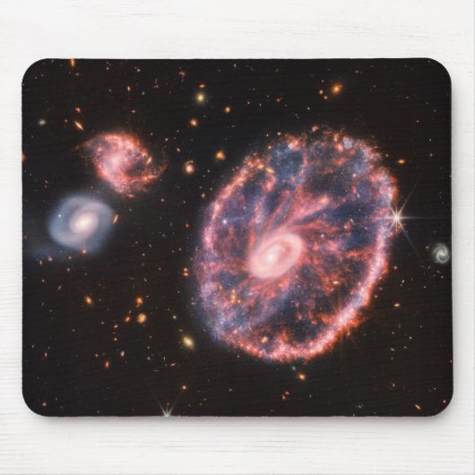 Tapis De Souris Cartwheel Galaxy, James Webb Télescope Spatial (Devant)