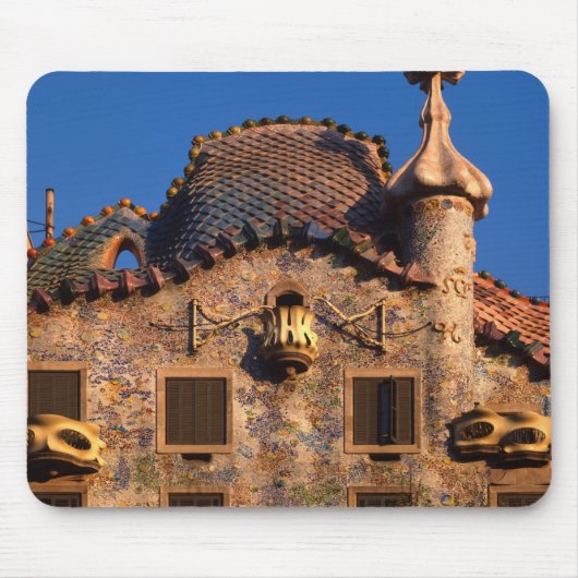 Tapis De Souris Casa Batilo, architecture de Gaudi, Barcelone, (Devant)
