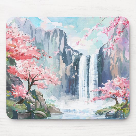 Tapis De Souris Cascade au printemps (Devant)