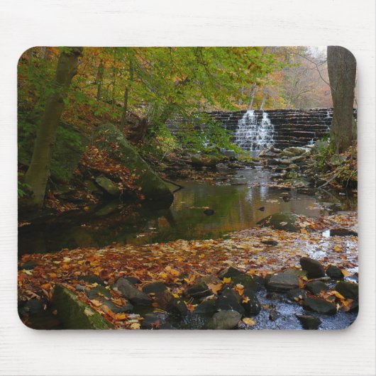 Tapis De Souris Cascade automnale et Creek Pennsylvania Nature (Devant)