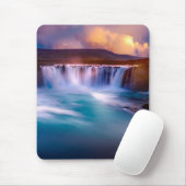 Tapis De Souris Cascade de Goðafoss Islande (Avec souris)
