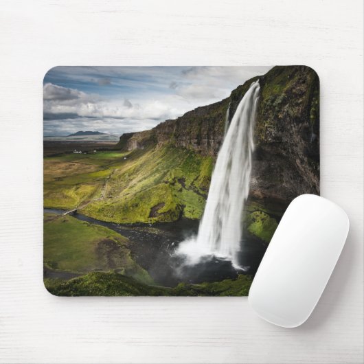 Tapis De Souris Cascade | Islande de Seljalandsfoss (Avec souris)