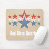 Tapis De Souris Cascade Mousepad rouge, blanc et bleu étoile (Avec souris)