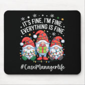 Tapis De Souris Case Manager Gnome Everything Is Fine Funny Christ (Devant)