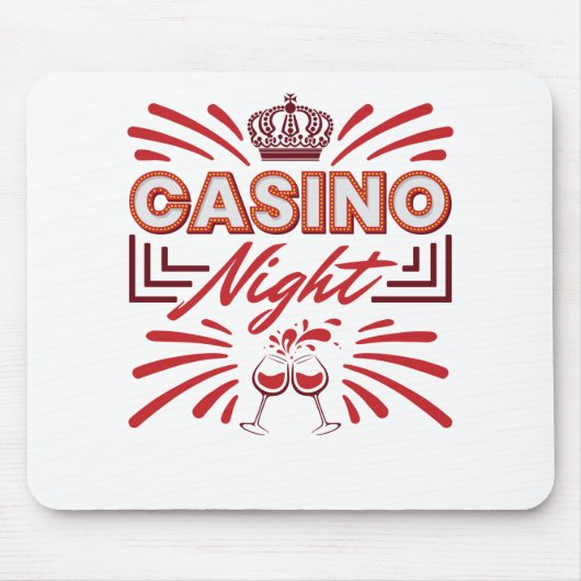 Tapis De Souris Casino Night Party Gambling Lover (Devant)