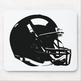 Tapis De Souris Casque noir blanc Pop Art Football