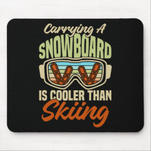 Tapis De Souris Casque Snowboard Gear Ski Slope Mountains Snowbo