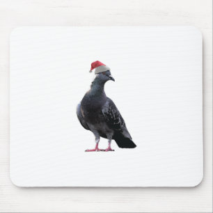 Tapis De Souris Casquette de Père Noël de pigeon