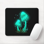 Tapis De Souris Casquette de Pixie psychédélique de Cyan brillant (Avec souris)