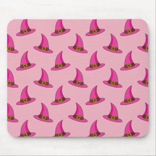 Tapis De Souris Casquette de sorcière rose