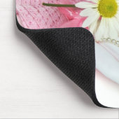 Tapis De Souris Casquette rose et gants blancs (Coin)