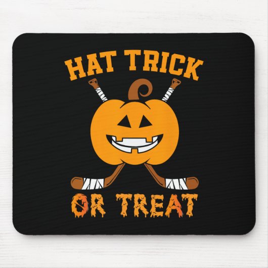Tapis De Souris Casquette Trick Ou Traiter Amusant Hockey Sur Glac (Devant)