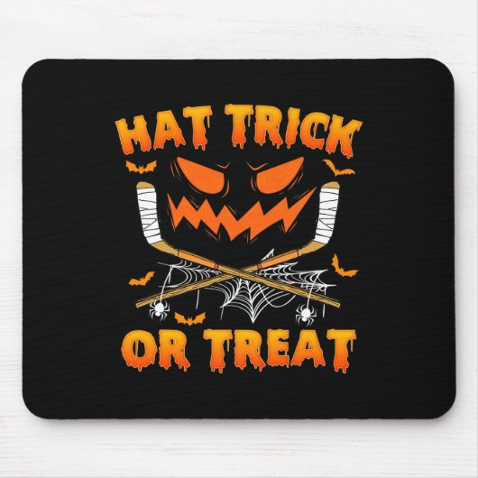 Tapis De Souris Casquette Trick Ou Traiter Amusant Hockey Sur Glac (Devant)