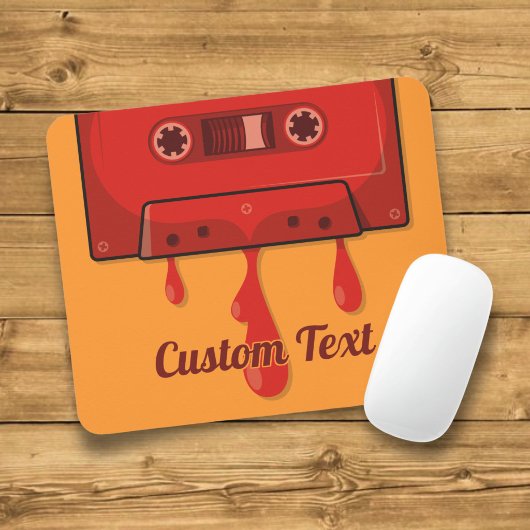Tapis de souris cassette coeur rouge