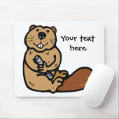 Tapis De Souris Castor de bande dessinée pour le jour (Avec souris)