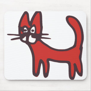 Tapis De Souris Cat Animaux Animaux Caricature Comique