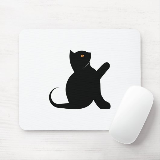 Tapis De Souris Cat dit bonjour (Avec souris)