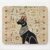 Tapis De Souris Cat égyptien - Bastet sur le papyrus (Devant)