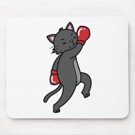 Tapis De Souris Cat fait la boxe (Devant)
