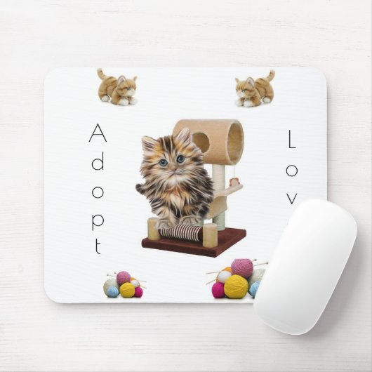 Tapis De Souris Cat Kitten Condo Cat Adoption Mouse Pad! Tapis de  (Avec souris)