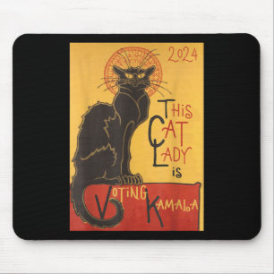 Tapis De Souris Cat Lady Kamala Le Conversation Noir Funny Ballot
