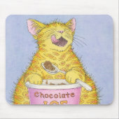 Tapis De Souris CAT mangeant la crème glacée (Devant)