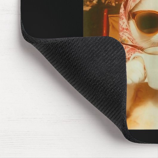 Tapis De Souris Cat Meme Average Monday 9am Funny Sarcastic Back T (Coin)