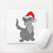 TAPIS DE SOURIS CAT PÈRE NOËL (Avec souris)
