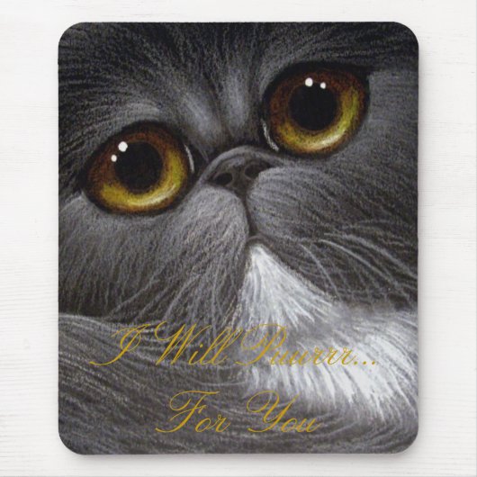 Tapis De Souris CAT PERSAN BICOLORE Mousepad (Devant)