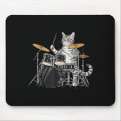 Tapis De Souris Cat Playing Drums Drumset Drumkit Drumming Drum Dr (Devant)