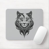 Tapis De Souris Cat Portrait Furry Cool Vector Graphisme (Avec souris)
