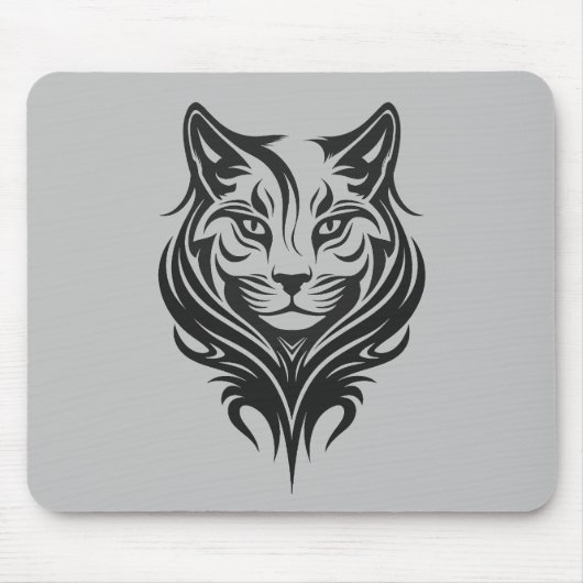 Tapis De Souris Cat Portrait Furry Cool Vector Graphisme (Devant)