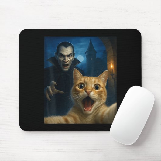 Tapis De Souris Cat Selfie With A Vamre Funny Cat (Avec souris)