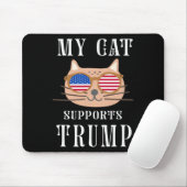 Tapis De Souris Cat soutient Trump 2024 Reprendre l'élection améri (Avec souris)