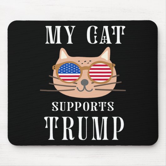 Tapis De Souris Cat soutient Trump 2024 Reprendre l'élection améri (Devant)