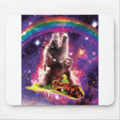 Tapis De Souris Cat spatial Llama Sloth Riding Taco (Devant)