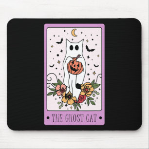 Tapis De Souris Cat Tarot Card Ghost Halloween Citrouille Chat Lov