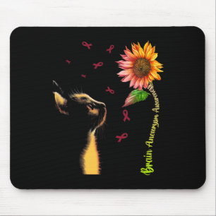 Tapis De Souris Cat Tournesol Cerveau Aneurysme sensibilisation