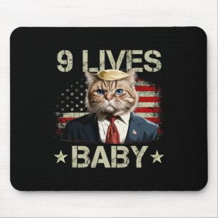 Tapis De Souris Cat Trump 9 Lives Baby Trump 2024 Victoire remport