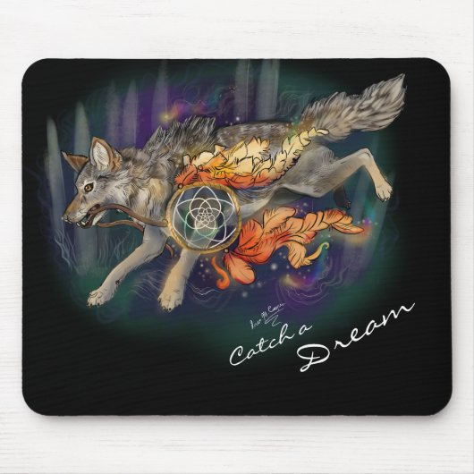Tapis De Souris Catch a Dream, Dreamcatcher Wolf~mousepad (Devant)