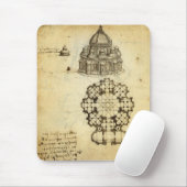 Tapis De Souris Cathédrale architecturale Etude de Léonard de Vinc (Avec souris)
