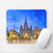 Tapis De Souris Cathédrale de Barcelone, Barcelone, Espagne (Avec souris)