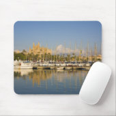 Tapis De Souris Cathédrale et port de plaisance de Palma, Majorque (Avec souris)