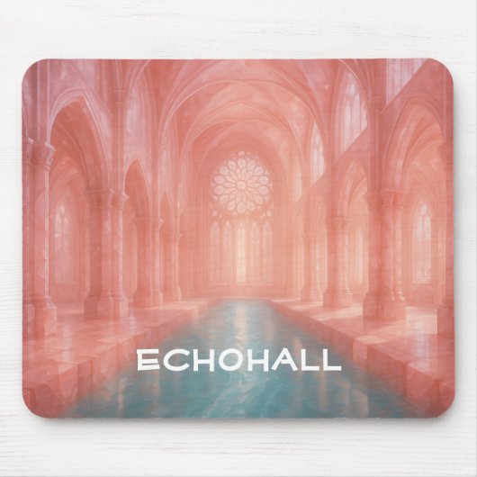 Tapis De Souris Cathédrale rose Piscine Mousepad (Devant)